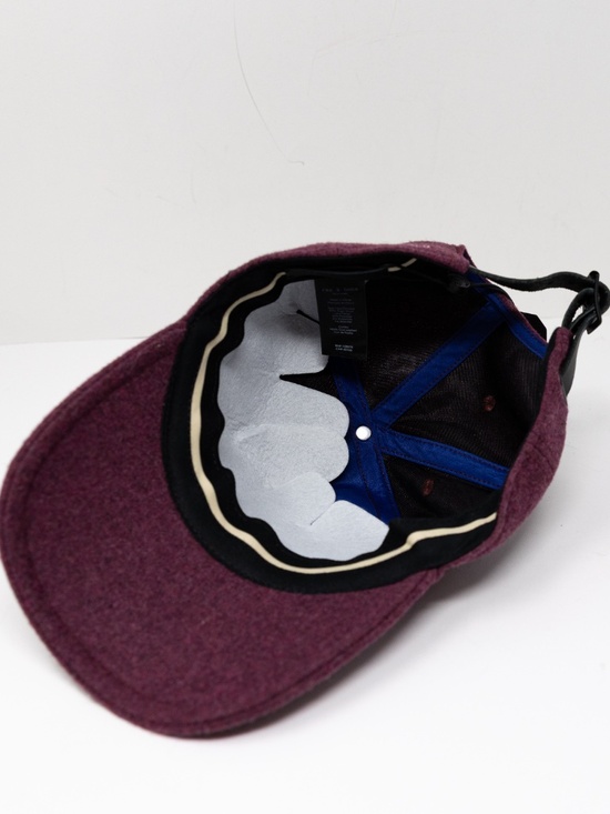 NEW Rag & Bone Marilyn Wool Felt Stretch Baseball Cap Hat Pink Burgundy OS main image 4